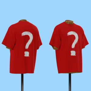 تیشرت قرمز با طرح دلخواه