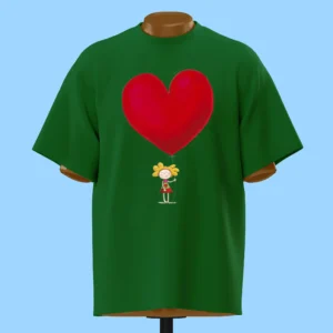 لباس طرح دختر و بادکنک قلبی