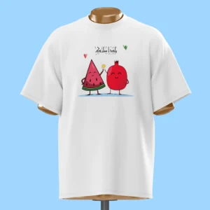 لباس طرح کارتونی هندوانه و انار - یلدا مبارک