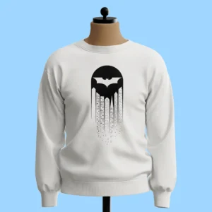 لباس طرح لوگوی بتمن و گاتهام سفید