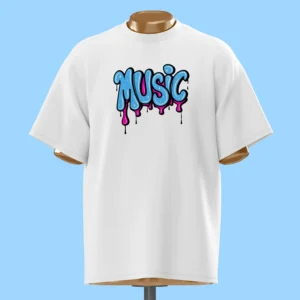     لباس طرح گرافیتی "Music" صورتی و آبی