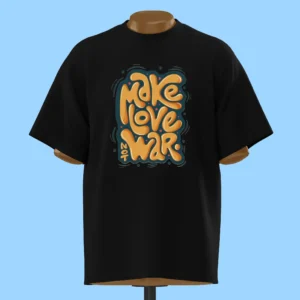     لباس طرح تایپوگرافی "Make Love Not War"