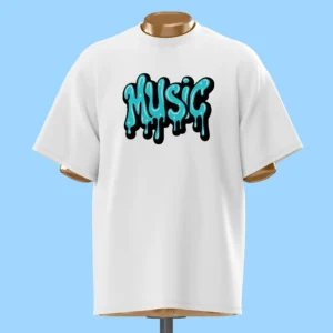     لباس طرح گرافیتی "MUSIC" آبی