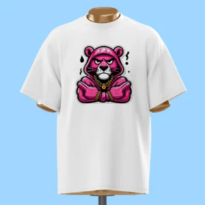     لباس طرح پلنگ صورتی گنگستر