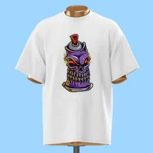     لباس طرح اسپری گرافیتی جمجمه