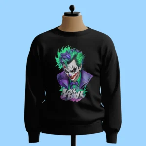 لباس طرح جوکر با موهای سبز و بنفش