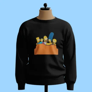 لباس طرح خانواده سیمپسون پشت مبل