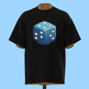 لباس طرح تاس شیشه‌ای آبی