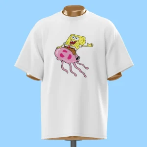 لباس طرح باب اسفنجی سوار بر عروس دریایی صورتی