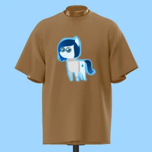 لباس طرح غم به شکل پونی آبی (فان)