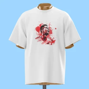 لباس طرح نقاشی هنری قرمز کریستیانو رونالدو