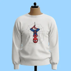 لباس طرح اسپایدرمن آویزان وارونه