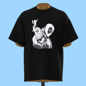 لباس طرح ددپول در حال شلیک با لبخند