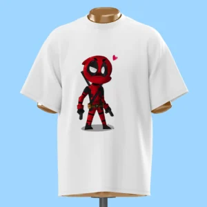 لباس طرح ددپول کارتونی با تفنگ