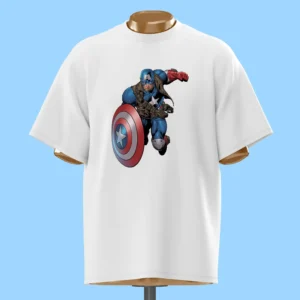 لباس طرح کاپیتان آمریکا در حال دویدن