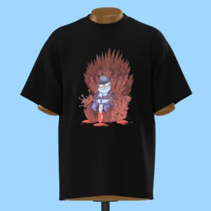 لباس طرح پادشاه پیر روی تخت آهنین