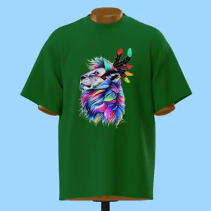 لباس طرح شیر با پرهای سرخپوستی