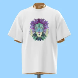 لباس طرح سر شیر بنفش و سبز