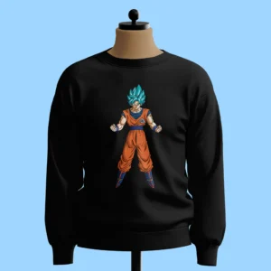 لباس طرح گوکو سوپر سایان آبی ایستاده