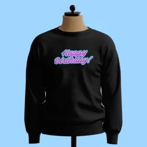 لباس طرح نوشته تولد بنفش