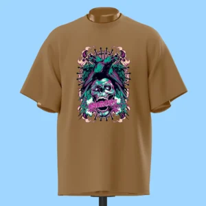 لباس طرح جمجمه و کلاغ بنفش