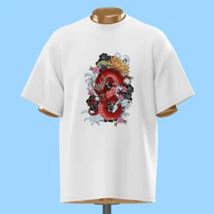 لباس طرح اژدهای قرمز ژاپنی