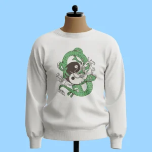 لباس طرح اژدهای سبز یین یانگ