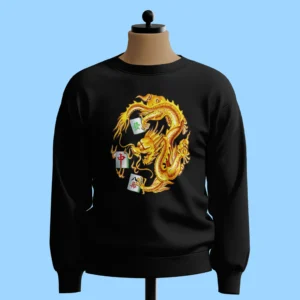 لباس طرح اژدهای طلایی و ماهجونگ