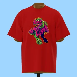 لباس طرح دایناسور رباتیک صورتی