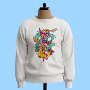 لباس طرح دودل آرت رنگی