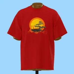 لباس طرح درخت بونسای و غروب