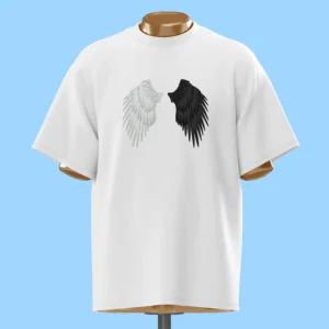 لباس طرح بال فرشته سیاه و سفید