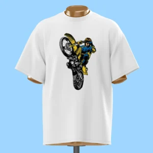 لباس طرح موتور کراس زرد و آبی