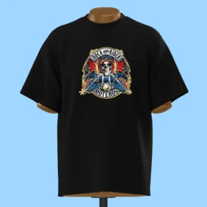 لباس طرح جمجمه موتورسوار و آتش