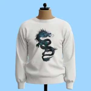 لباس طرح اژدهای سیاه و آبی